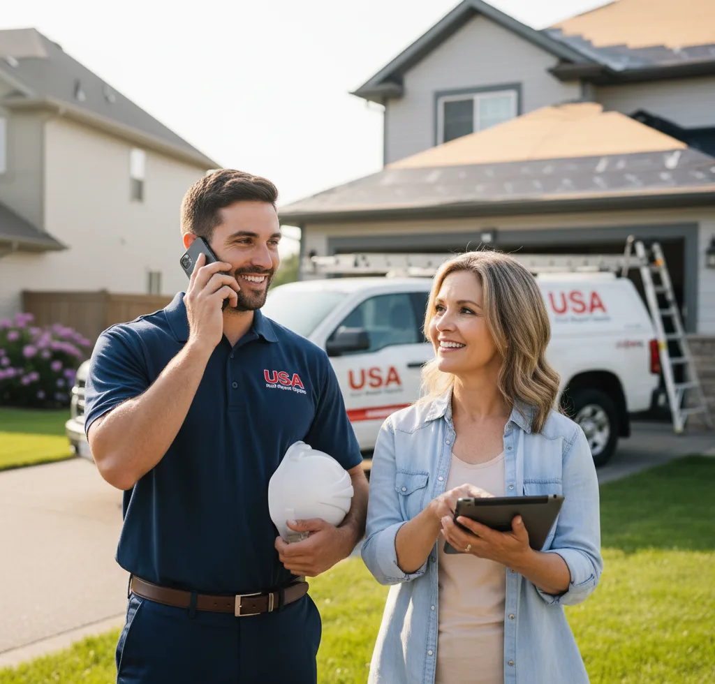 USA Roof Repair Experts customer support in Elwood
